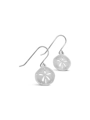 Sparkling Sand Dollar French Wire Earrings