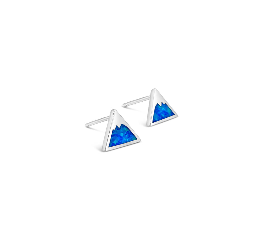 Blue Opal Mountain Post Earrings