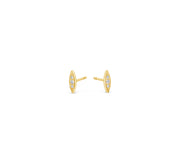 14k Gold Diamond Rice Post Earrings