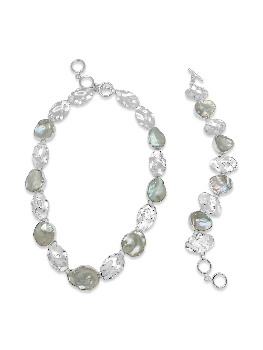 Crinkle Keshi Pearl Necklace