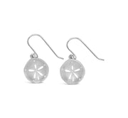 Sparkling Sand Dollar French Wire Earrings