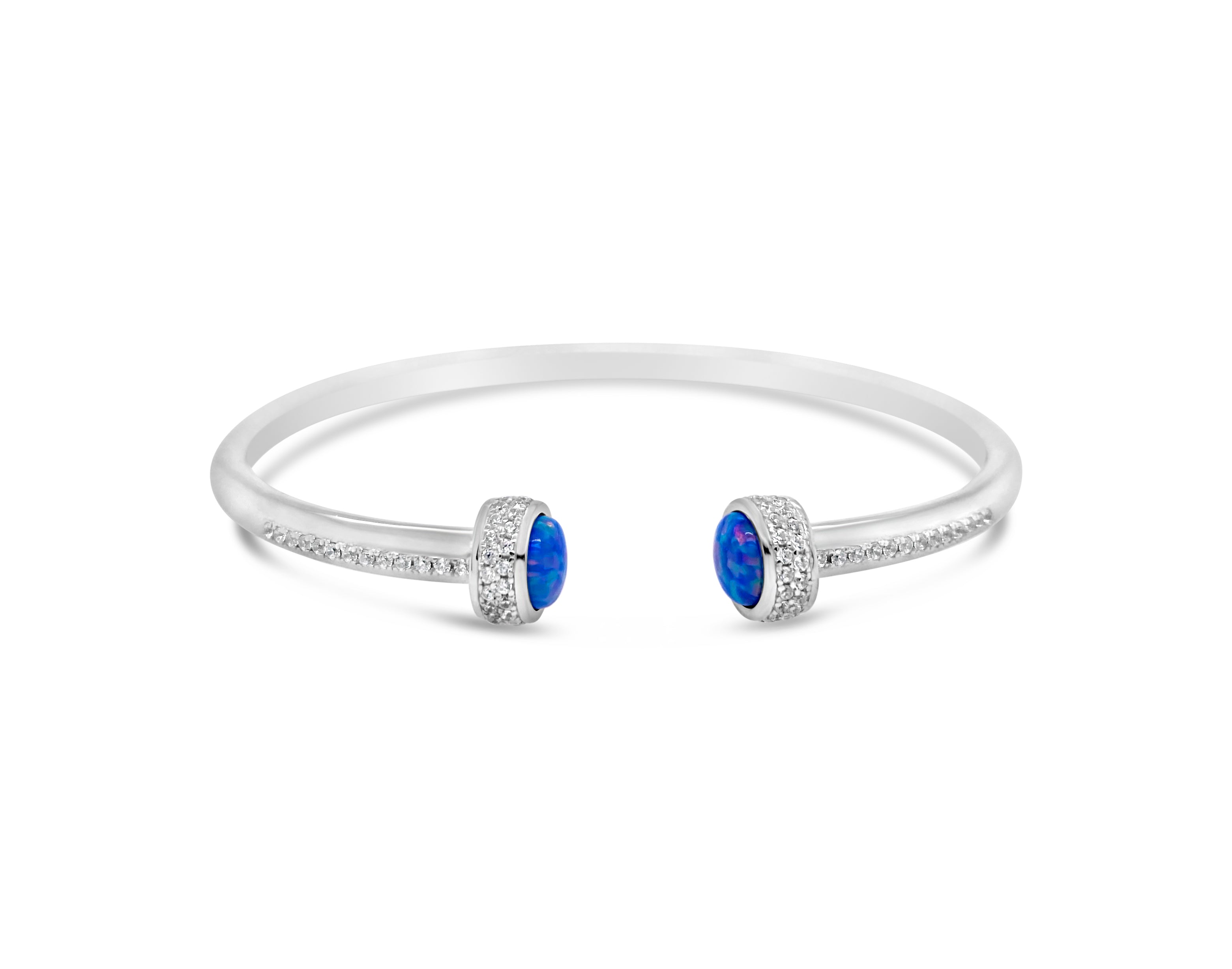 Sparkling Blue Opal Cuff Bracelet