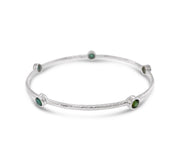 Textured Gemstone Bangle