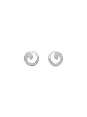 Sparkling Cresting Wave Post Earrings