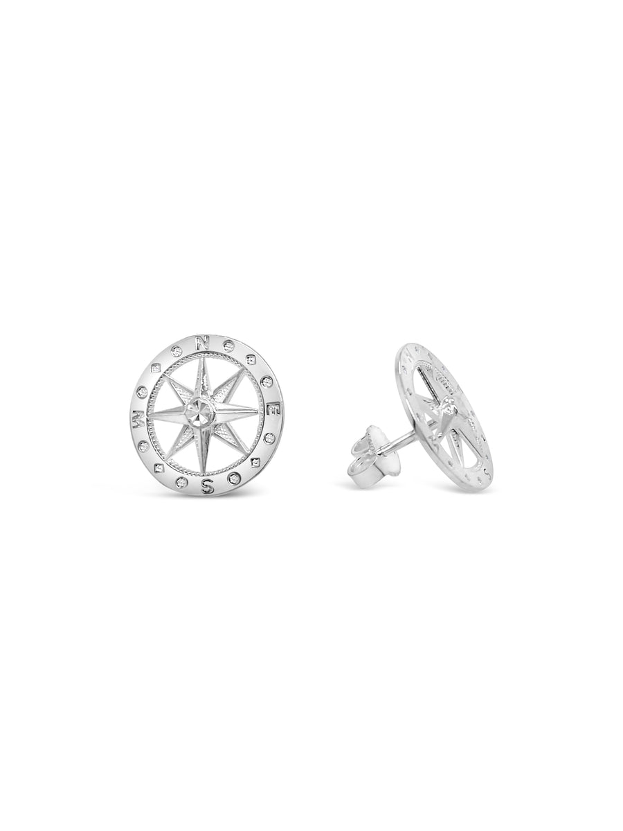 Compass Rose Post Earrings