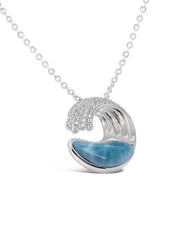 Larimar Cresting Wave Necklace
