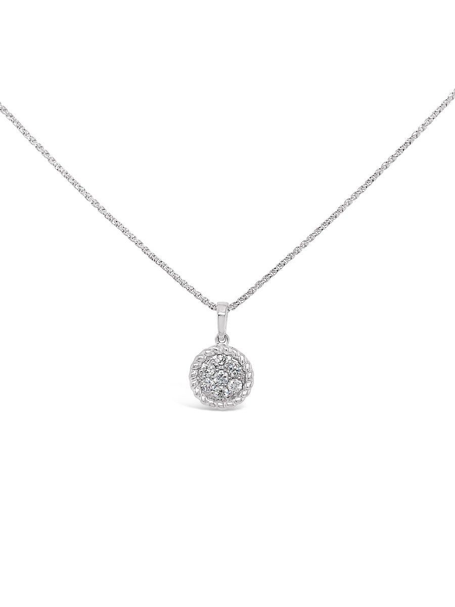 14k Diamond Rope Cluster Necklace