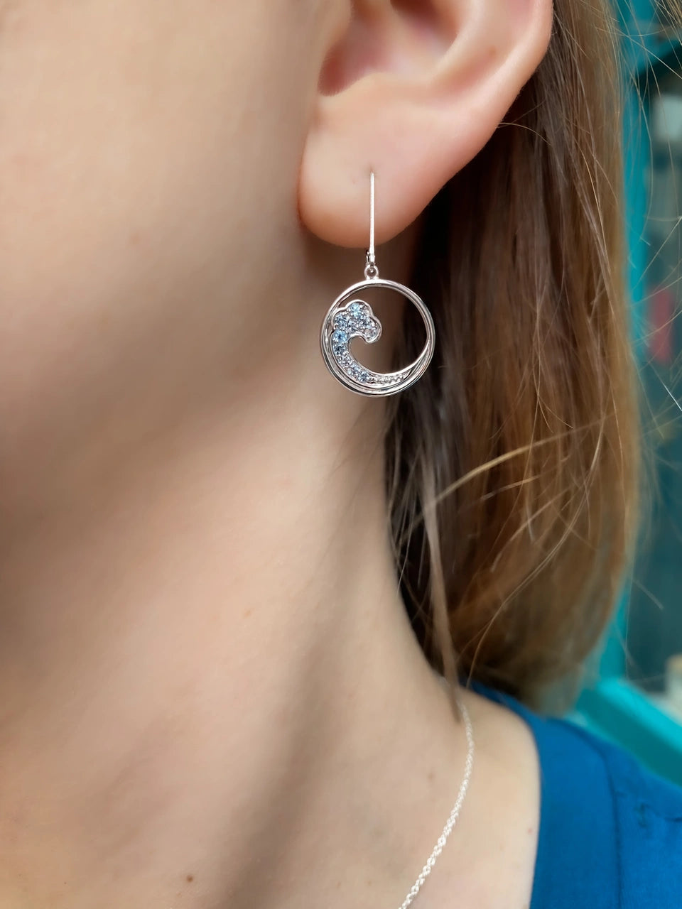 The Maine Ocean Wave Earrings