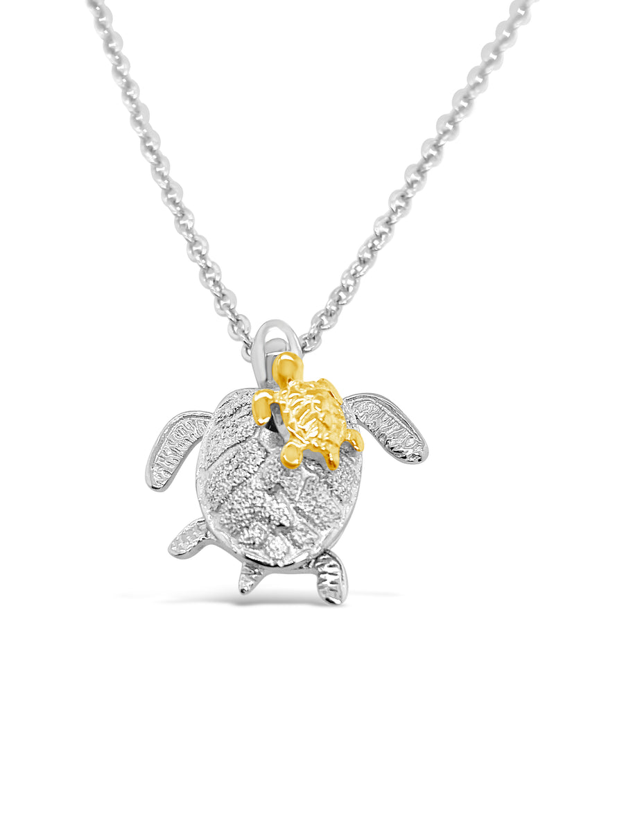 Mommy and Baby Turtle Necklace
