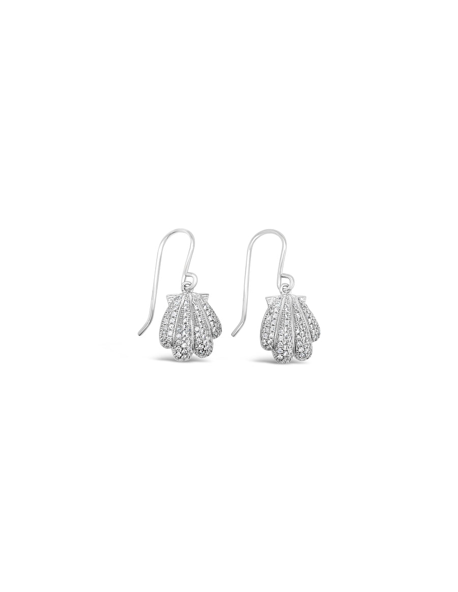 Sparkling Scallop Shell Earrings