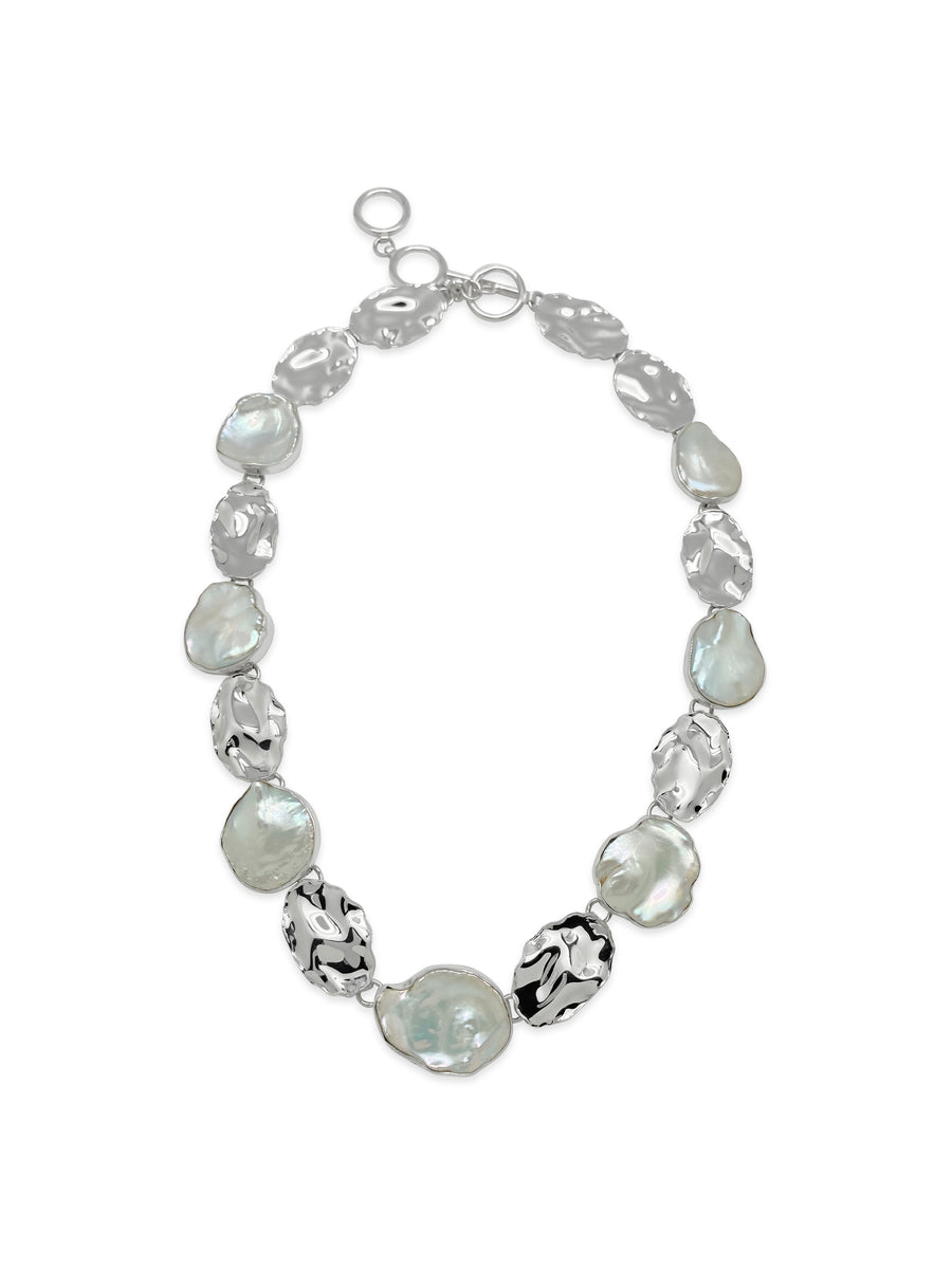 Crinkle Keshi Pearl Necklace