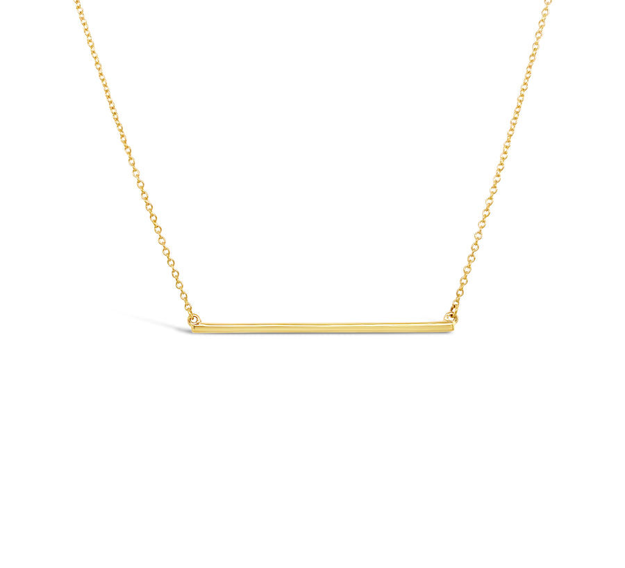 14k Thin Bar Necklace