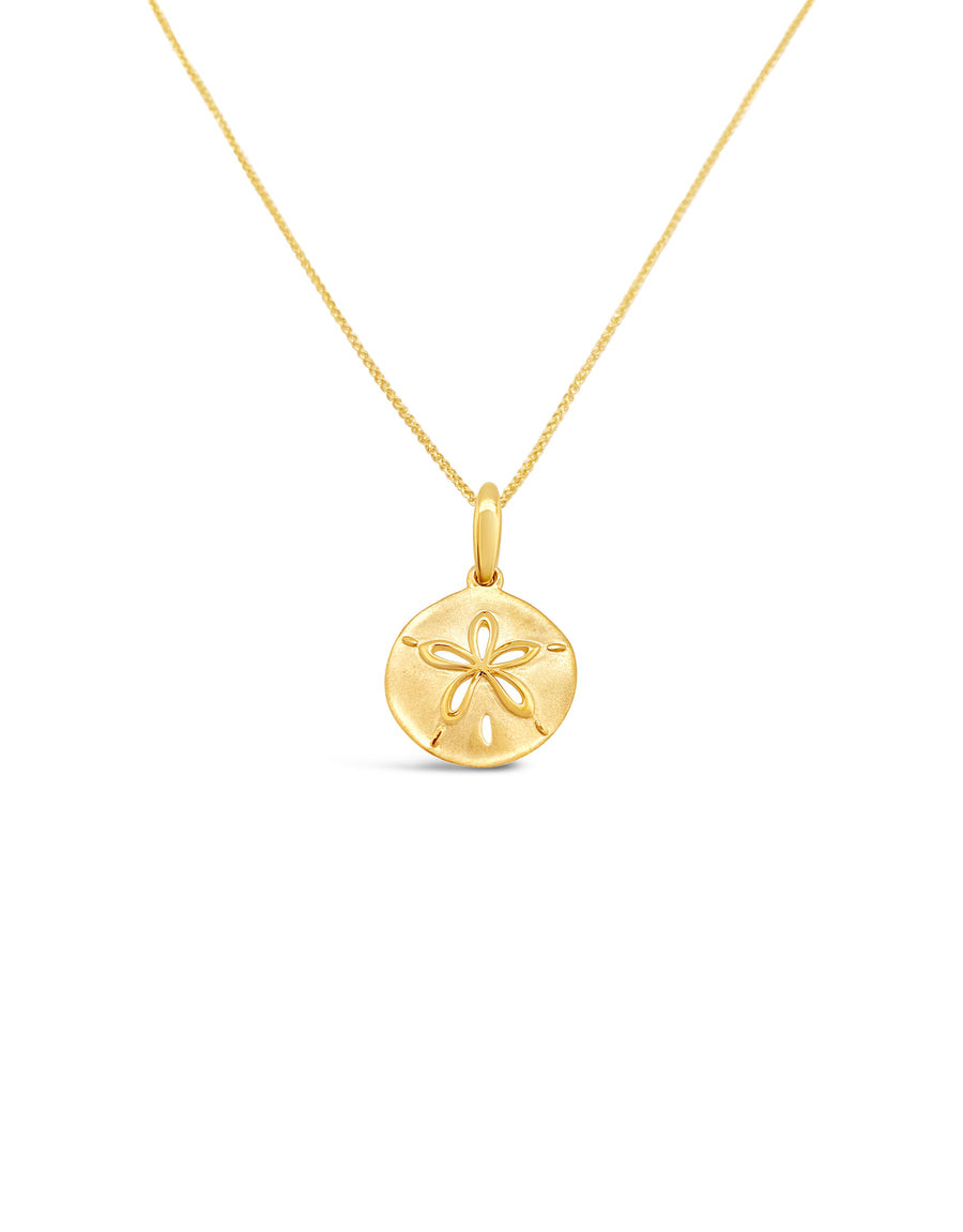 14k Gold Sand Dollar Necklace