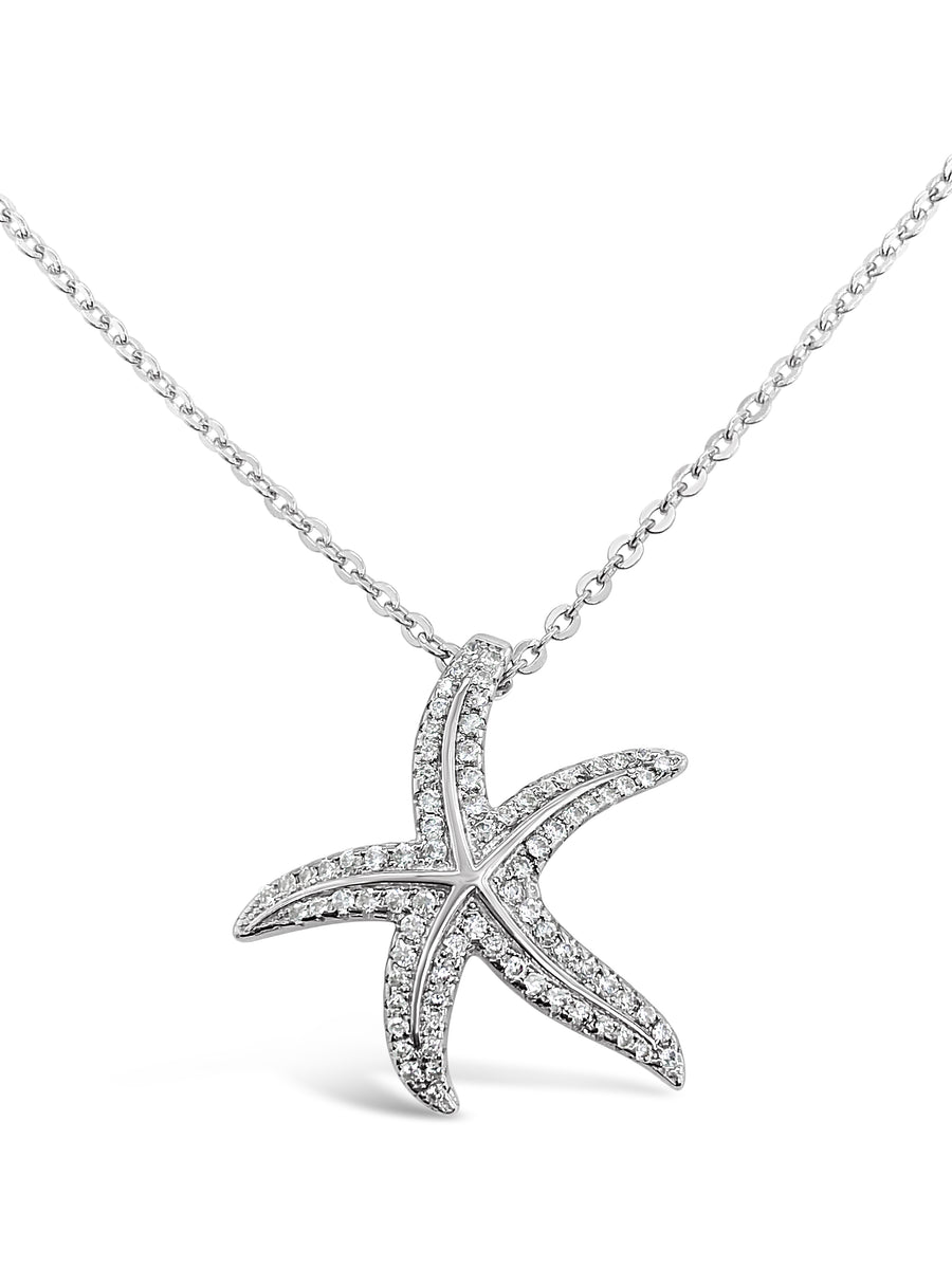 Dancing Sparkling Starfish Necklace