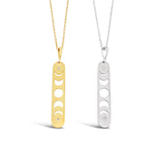 Phases of the Moon Bar Necklace