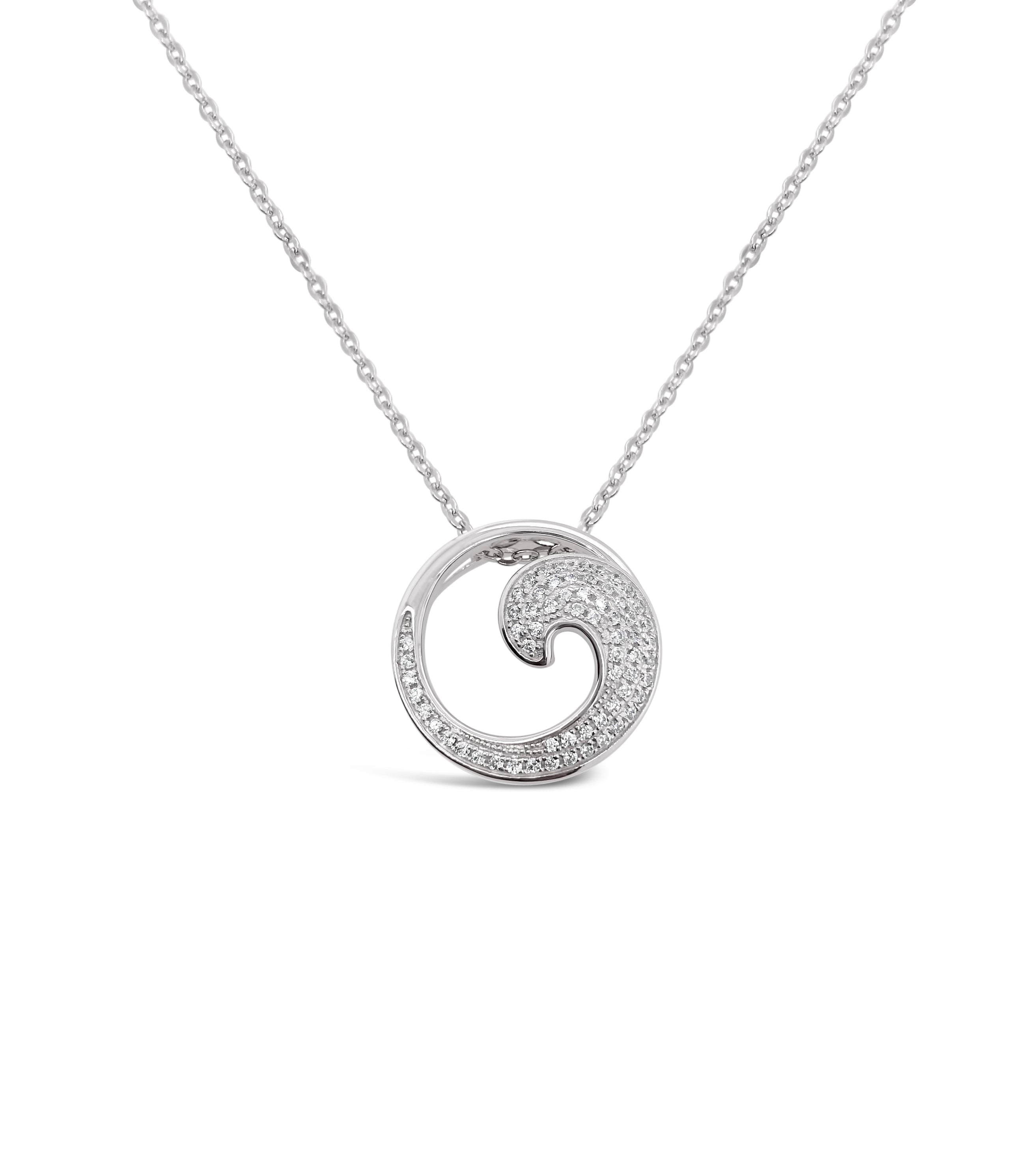 Sparkling Cresting Wave Necklace