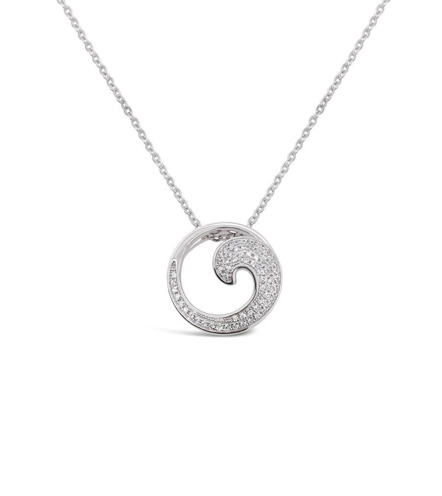 Sparkling Cresting Wave Necklace