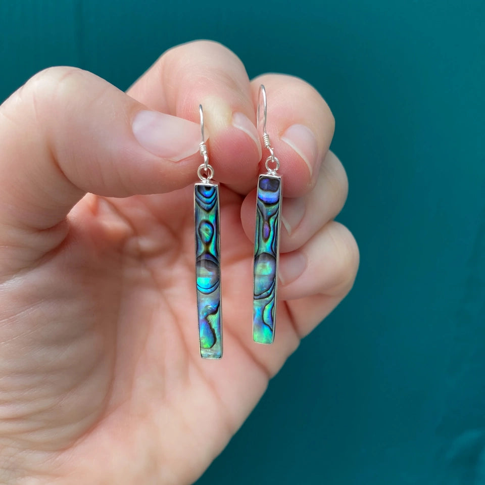 Rectangle Abalone Earrings