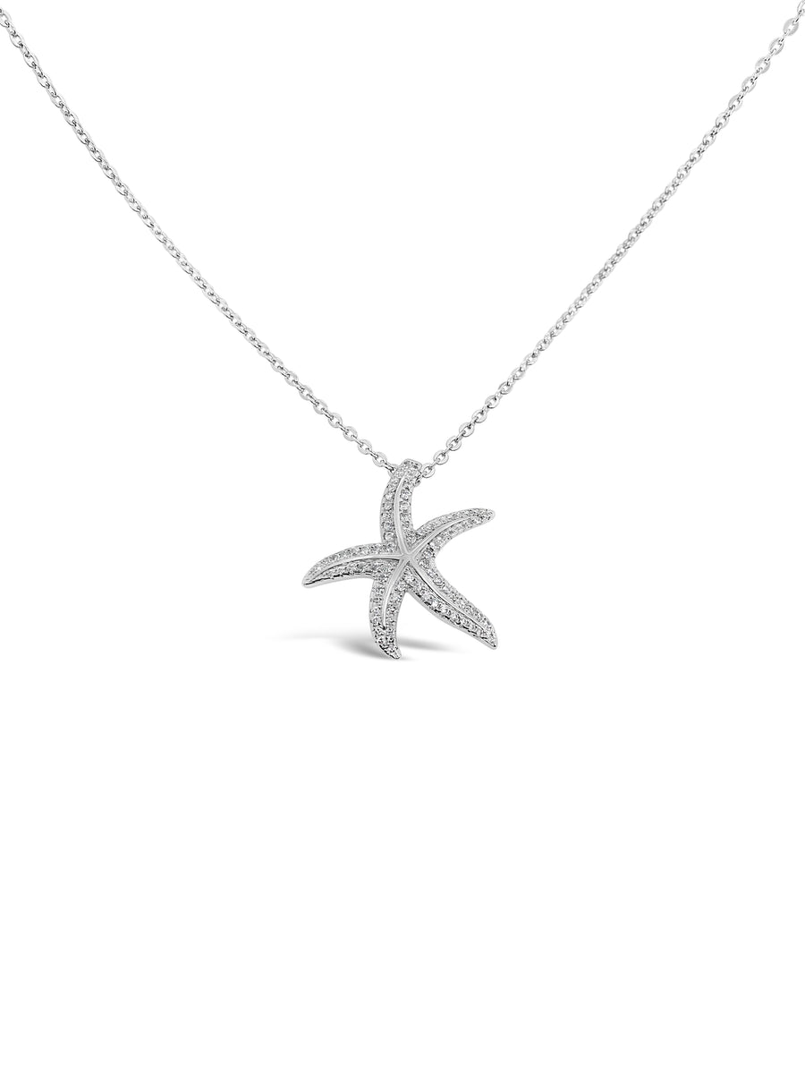 Dancing Sparkling Starfish Necklace