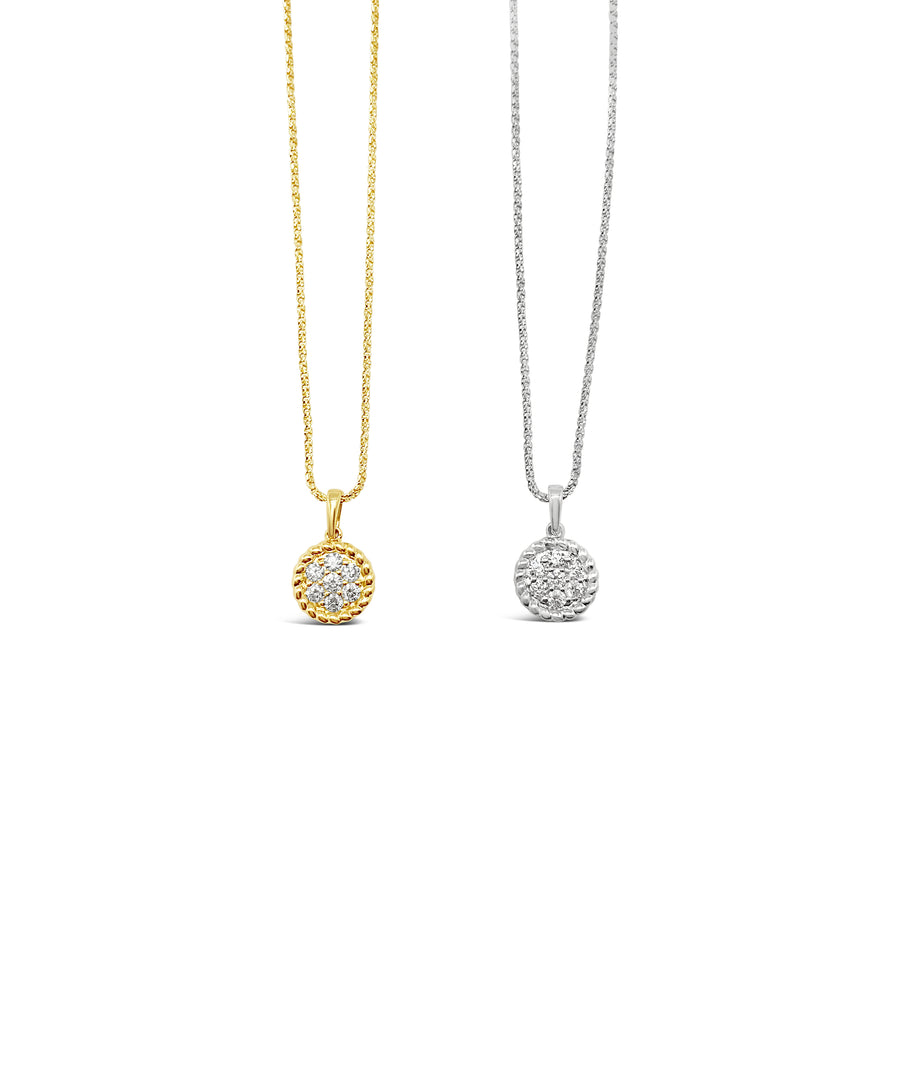 14k Diamond Rope Cluster Necklace
