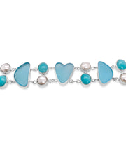 Sea Glass Heart Bracelet