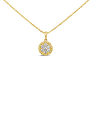14k Diamond Rope Cluster Necklace