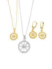Compass Rose Dangle Earrings