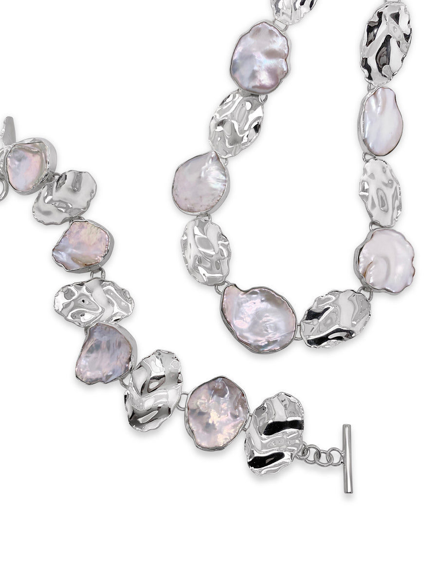 Crinkle Keshi Pearl Bracelet