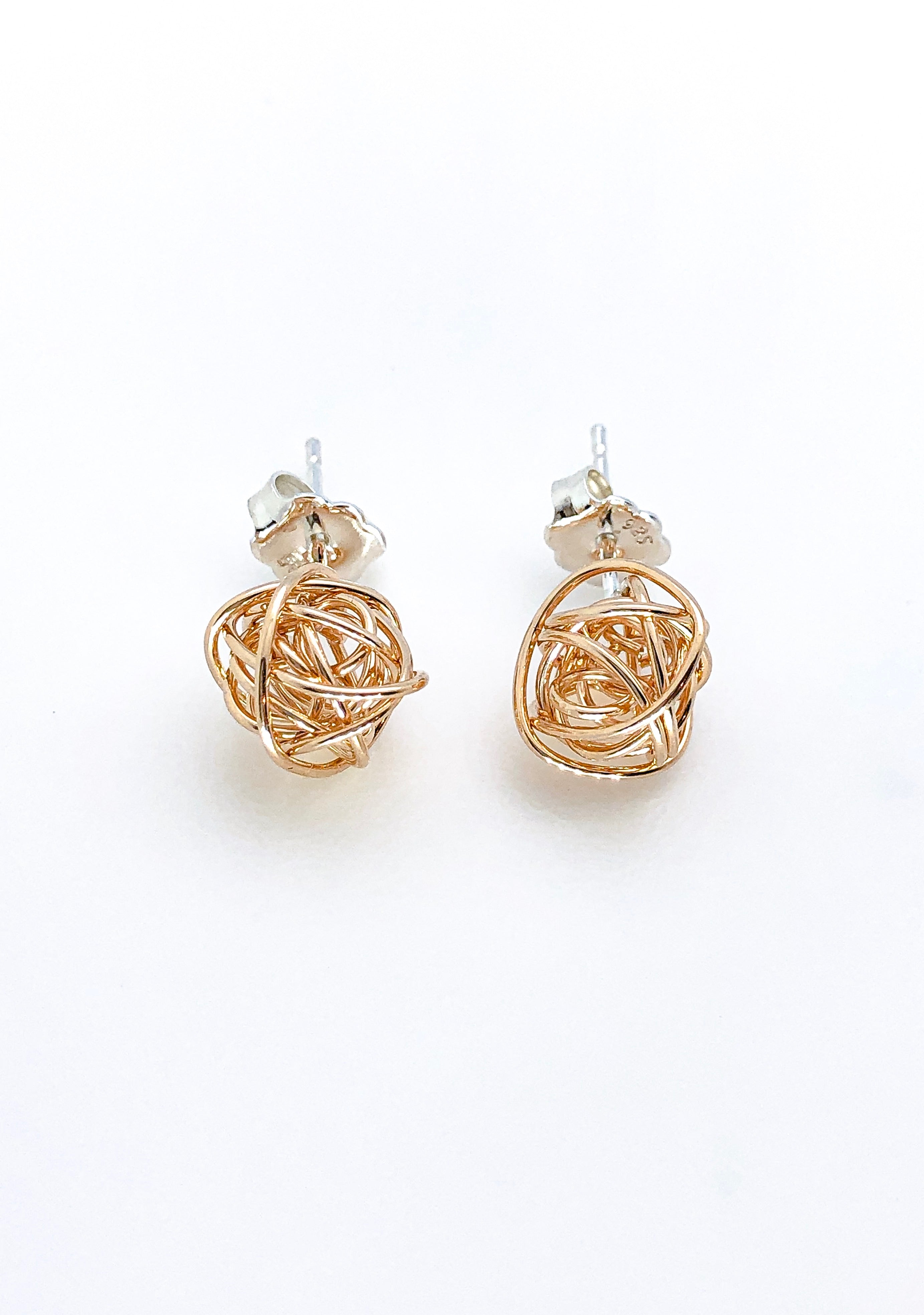 Ball of Yarn Post Earrings