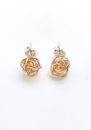 Ball of Yarn Post Earrings