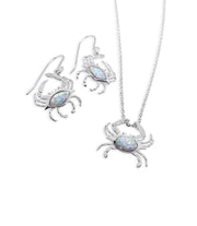 White Opal Crab Earrings