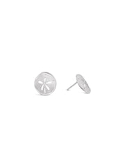 Sparkling Sand Dollar Post Earrings