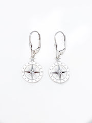 Compass Rose Dangle Earrings