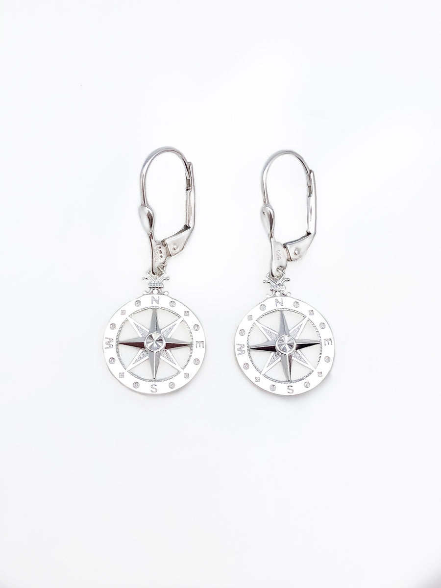 Compass Rose Dangle Earrings