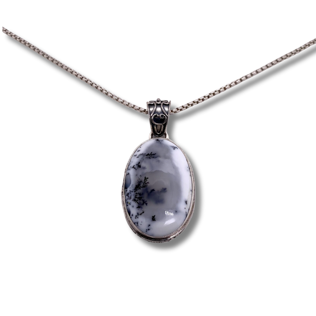 Ornate Dendritic Agate Necklaces