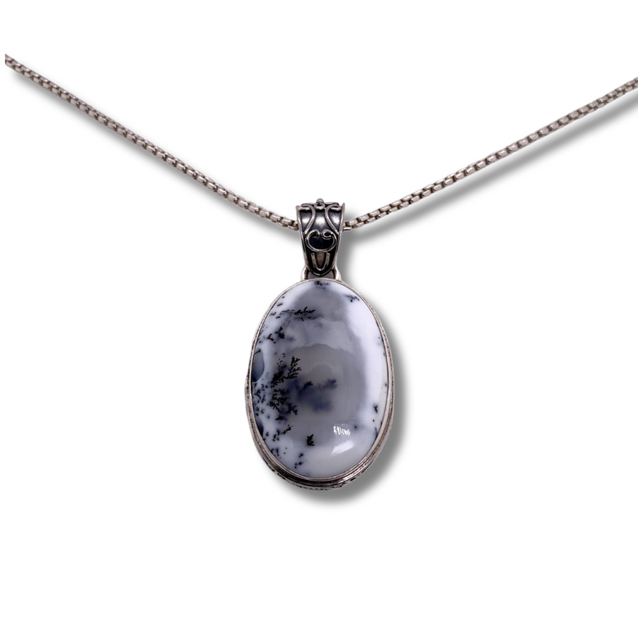 Ornate Dendritic Agate Necklaces