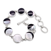 Onyx and Mother of Pearl Moon Phase Bracelet