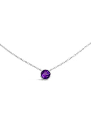 Beaded Bezel Floating Necklace