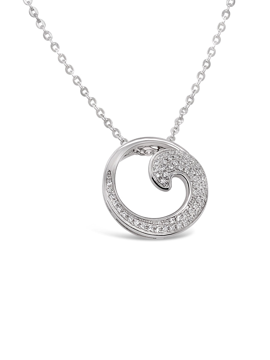 Sparkling Cresting Wave Necklace