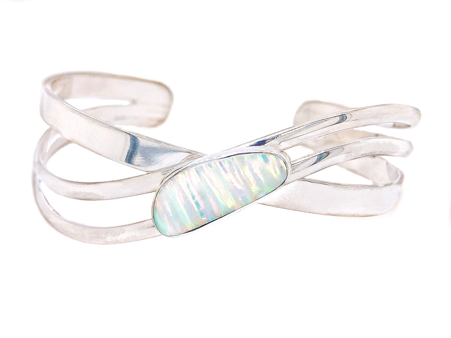 Opal Weave Cuff Bracelet