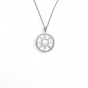 Fresh Water Pearl Compass Rose Necklace