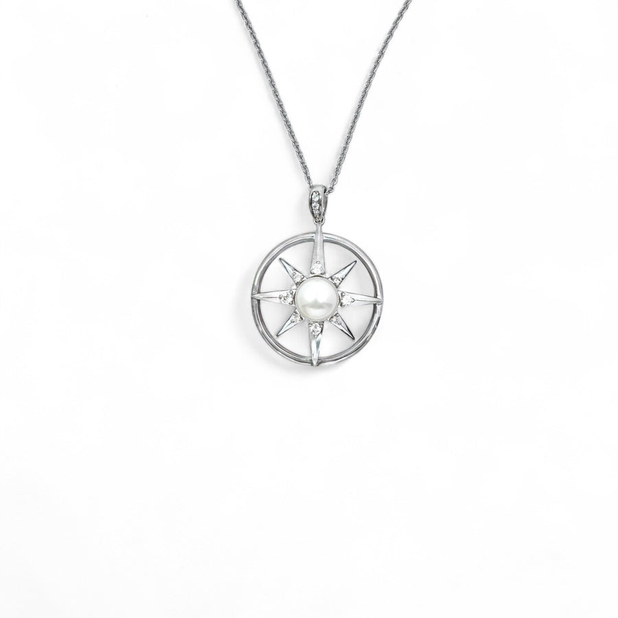 Fresh Water Pearl Compass Rose Necklace