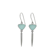 Maine Seaglass Icicle Dangle Earrings