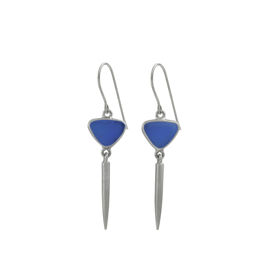 Maine Seaglass Icicle Dangle Earrings