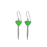 Maine Seaglass Icicle Dangle Earrings