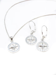 Sterling Silver Compass Rose Necklace
