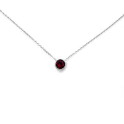 Beaded Bezel Floating Necklace