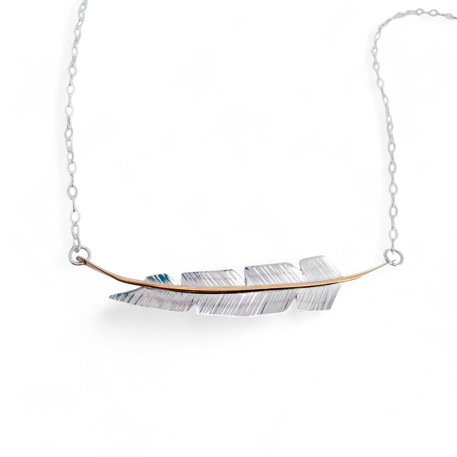 Gilded Feather Necklace