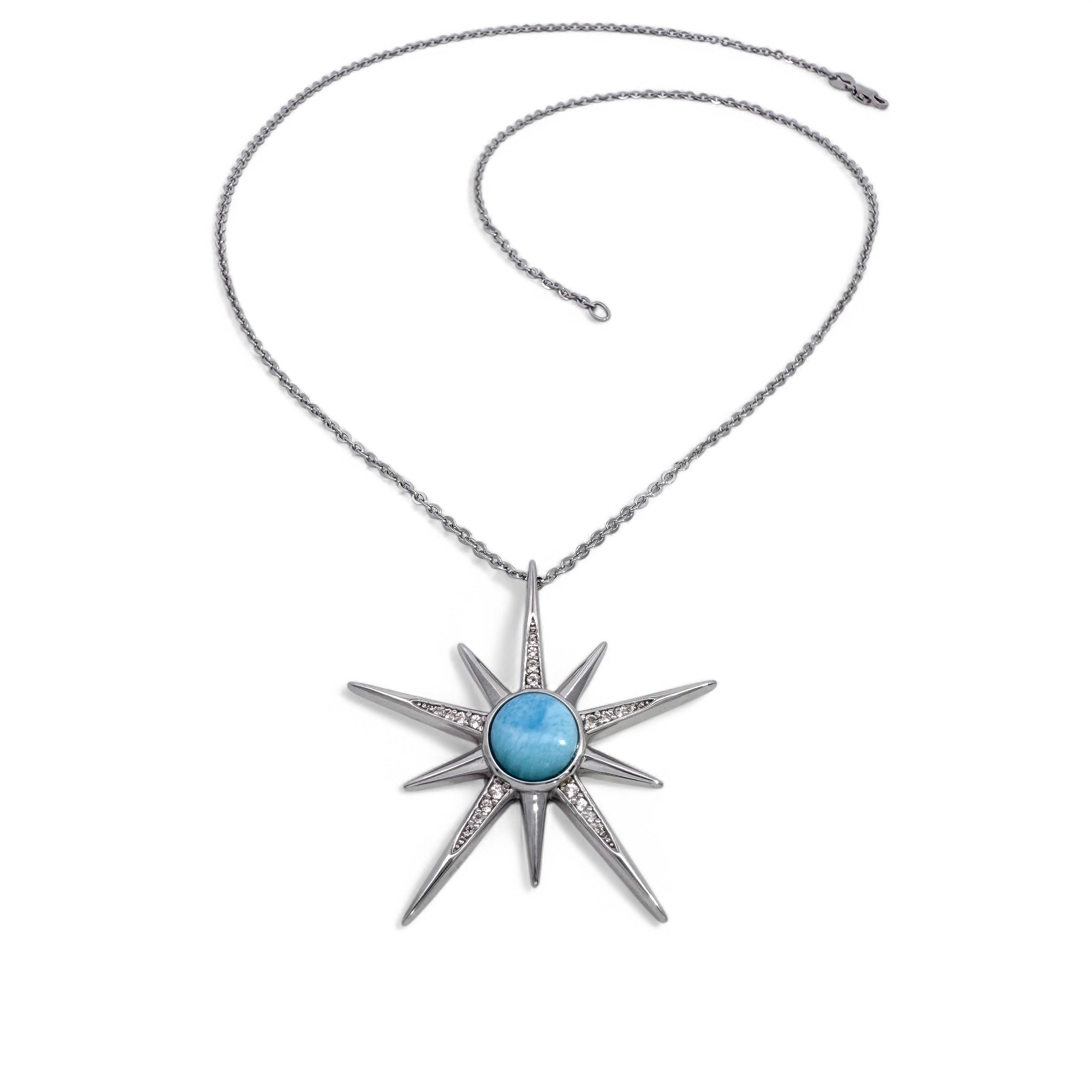 Larimar Sunburst Necklace