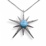 Larimar Sunburst Necklace